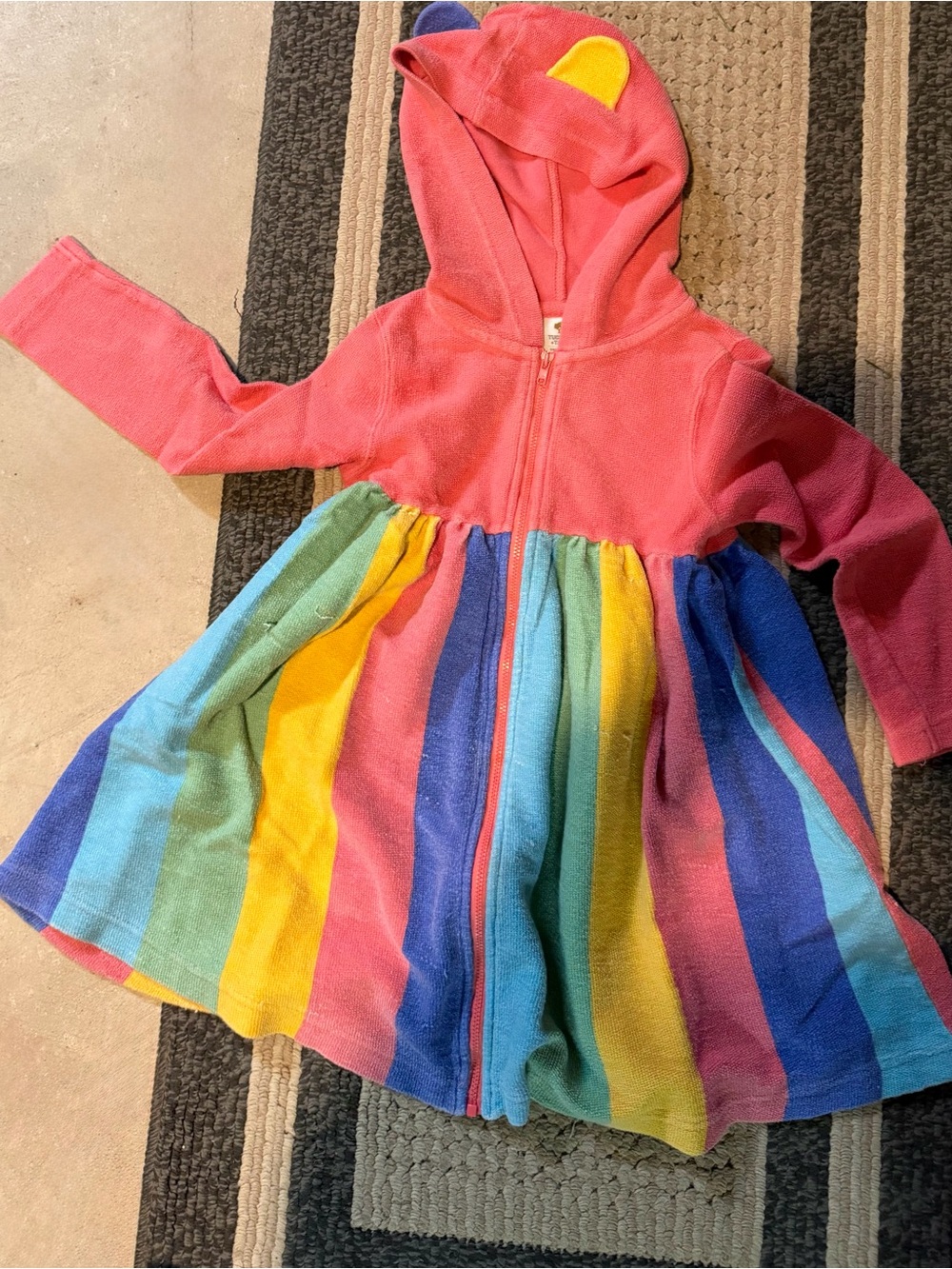 Tucker + Tate Pink Zip-Up Hooded Swim Cover
